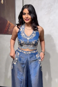 Soulika Elegant Blue Festive Wear Co-ord Set with Pockets