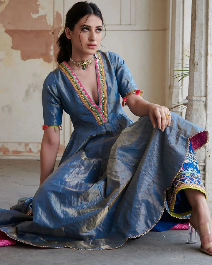Soulika Moonlight Blue Anarkali Set