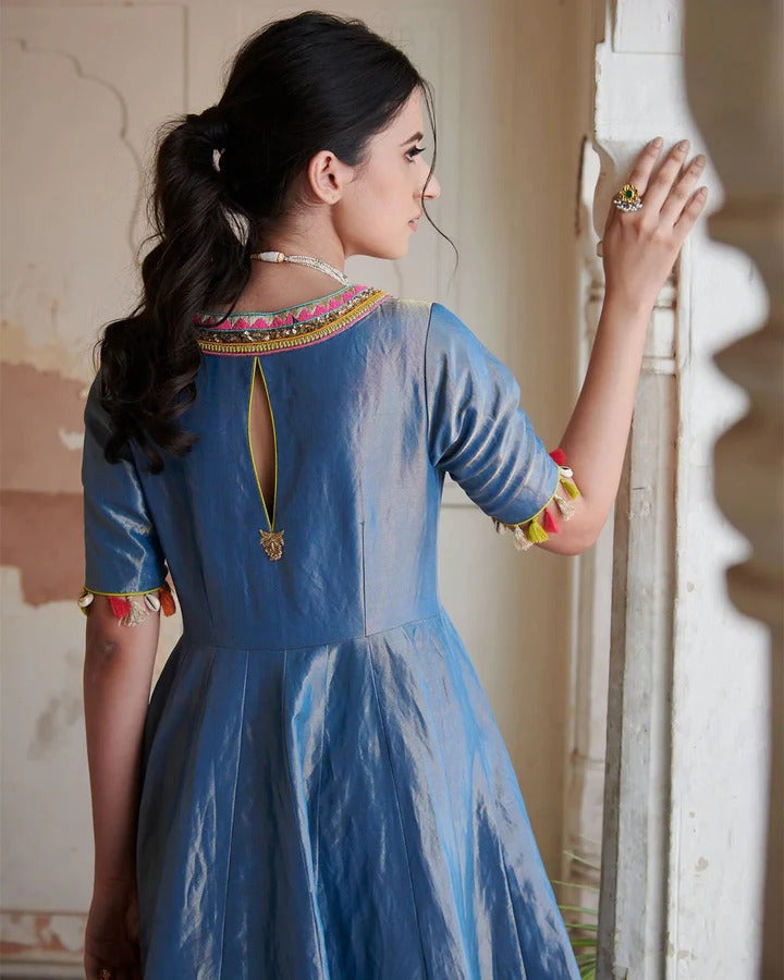 Soulika Moonlight Blue Anarkali Set