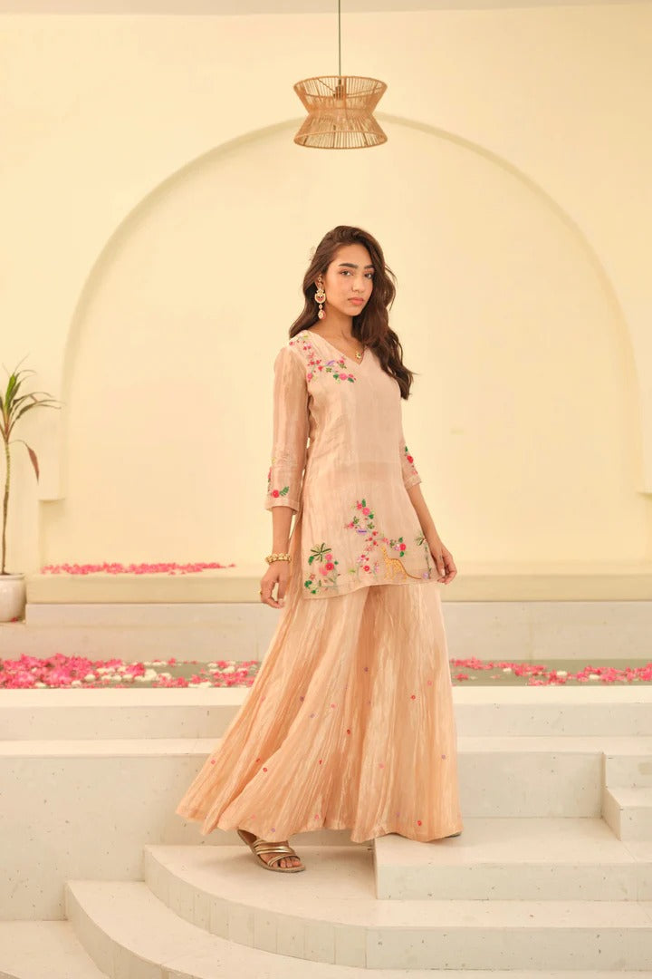 Soulika Trisha Silk Tissue Kurta Set with dupatta