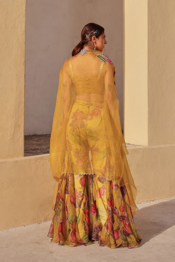 Soulika Bageecha sharara set with cape