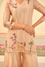 Soulika Trisha Silk Tissue Kurta Set with dupatta
