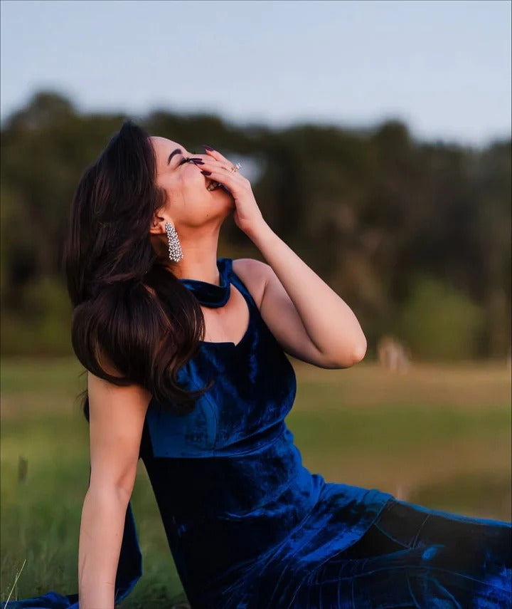 Soulika Midnight Glam Velvet Top & Flared Pant Set