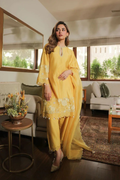 Soulika Mustard Yellow Embroidered Kurta Set Dupatta
