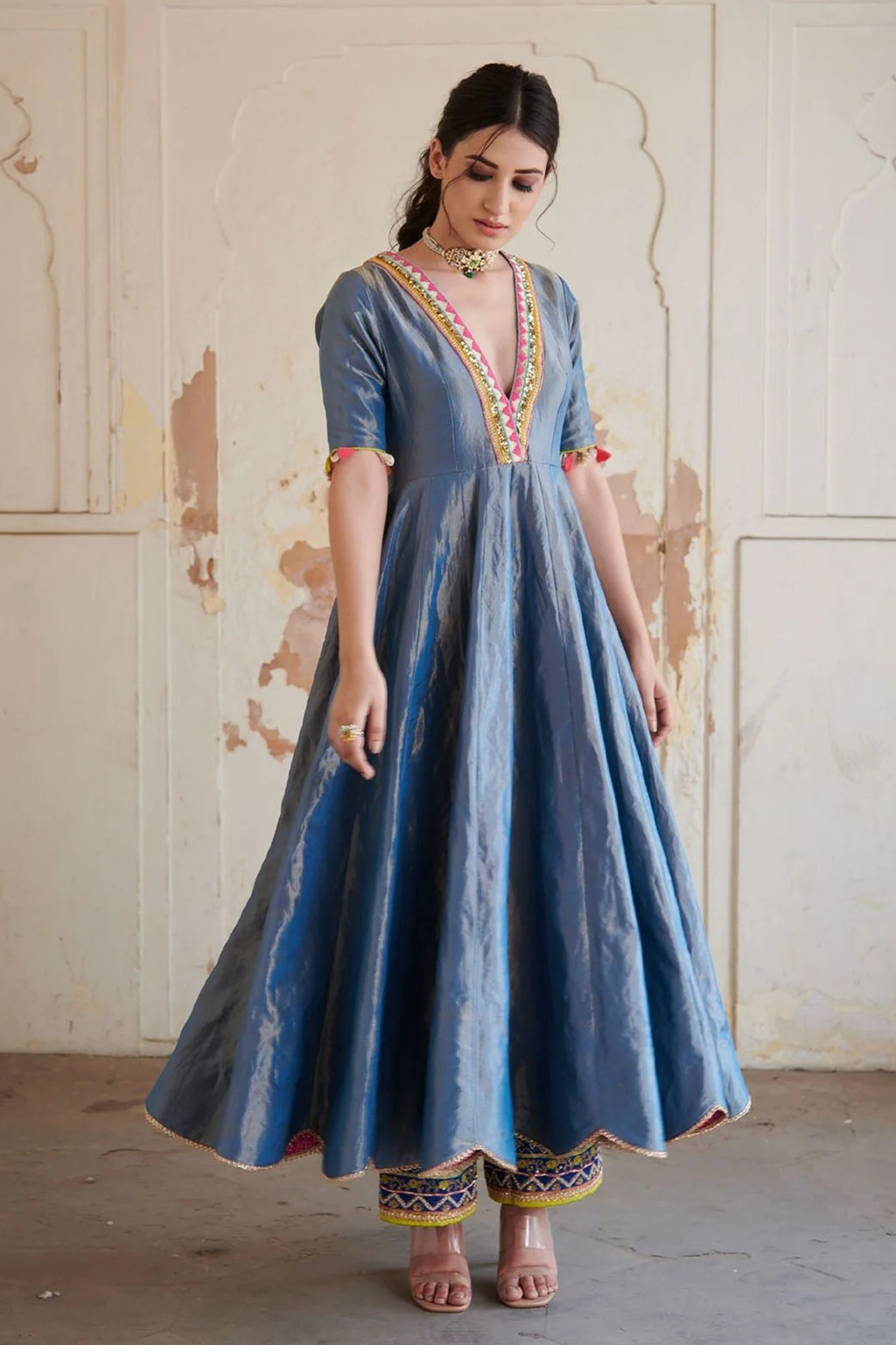 Soulika Moonlight Blue Anarkali Set